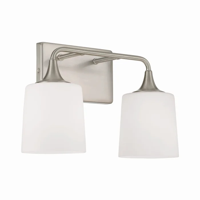 Capital Lighting 148921BN-541 Presley Two Light Vanity, Brushed Nickel