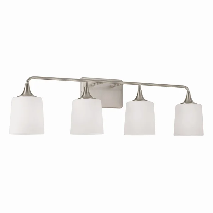 Capital Lighting 148941BN-541 Presley Four Light Vanity, Brushed Nickel