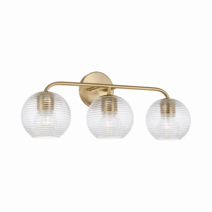 Capital Lighting 149931MA-544 Dolan Three Light Vanity, Matte Brass