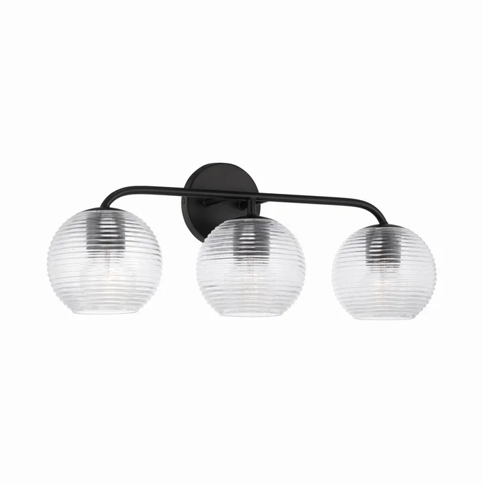 Capital Lighting 149931MB-544 Dolan Three Light Vanity, Matte Black