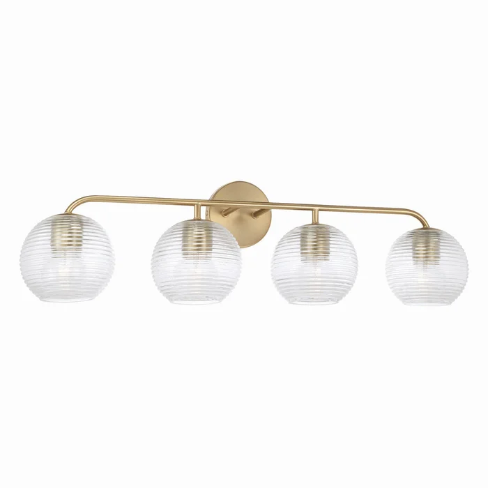 Capital Lighting 149941MA-544 Dolan Four Light Vanity, Matte Brass
