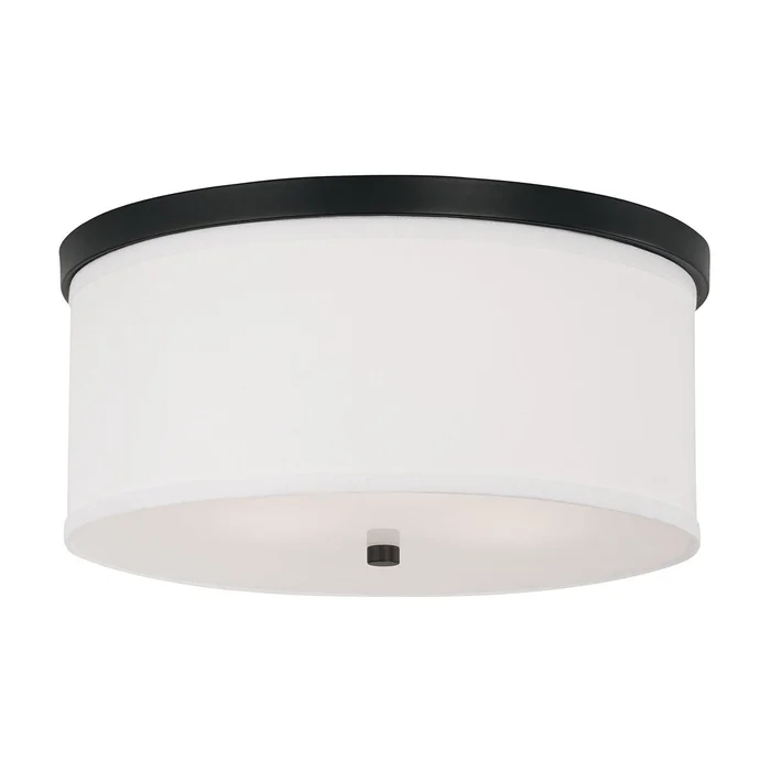 Capital Lighting 2015MB-480 Midtown Three Light Flush Mount, Matte Black