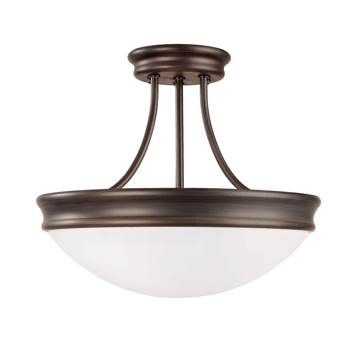 Capital Lighting 2037OR Hansen Three Light Semi-Flush Mount, Oil Rubbed Bronze