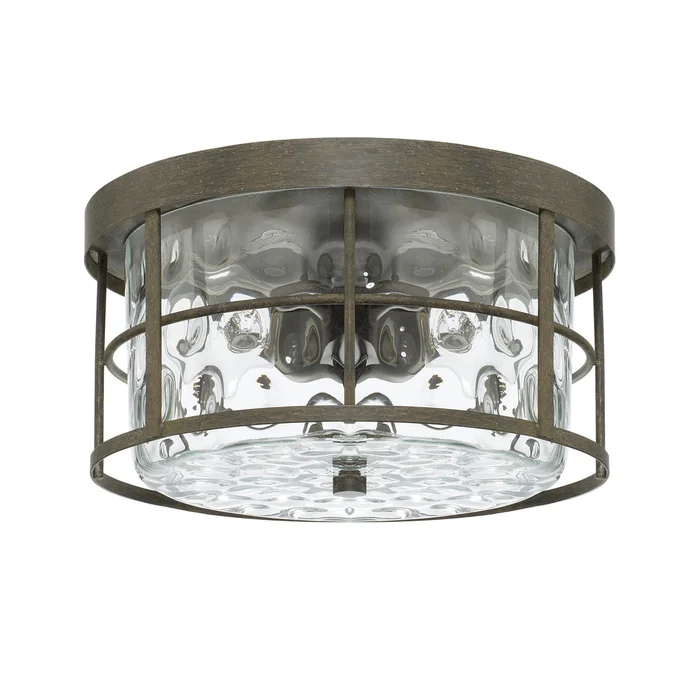 Capital Lighting 225021FH Bristol Two Light Flush Mount, Farm House