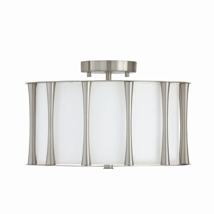 Capital Lighting 244631BN Bodie Three Light Semi-Flush Mount, Brushed Nickel