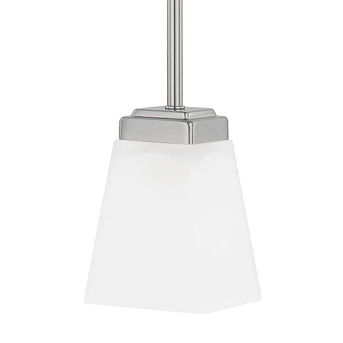 Capital Lighting 314411BN-334 Baxley One Light Pendant, Brushed Nickel