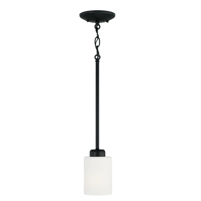 Capital Lighting 315211MB-338 Dixon One Light Pendant, Matte Black