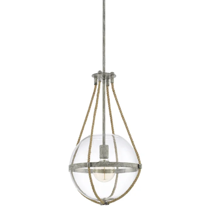 Capital Lighting 327413MS Beaufort One Light Pendant, Mystic Sand