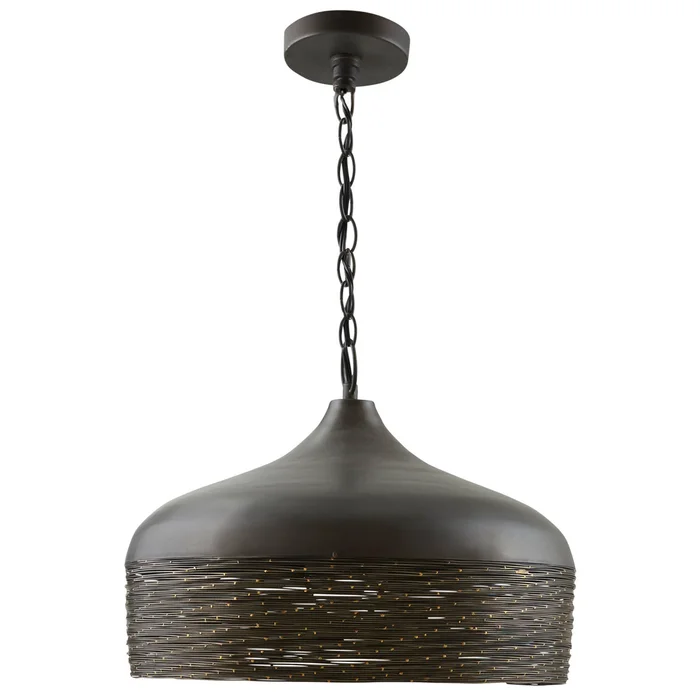 Capital Lighting 330512GI Sana One Light Pendant, Grey Iron