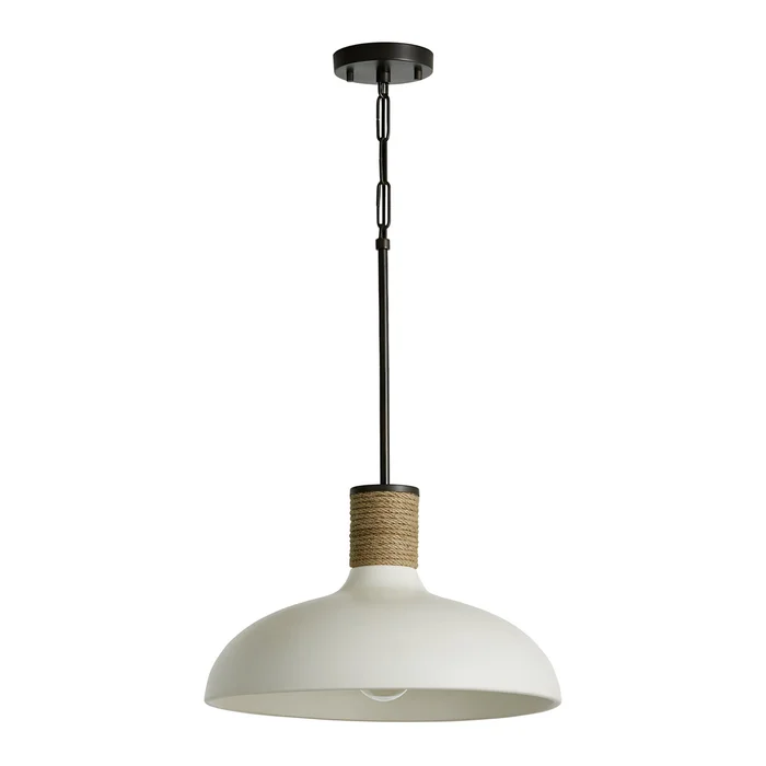 Capital Lighting 340612PW Destin One Light Pendant, Dark Pewter