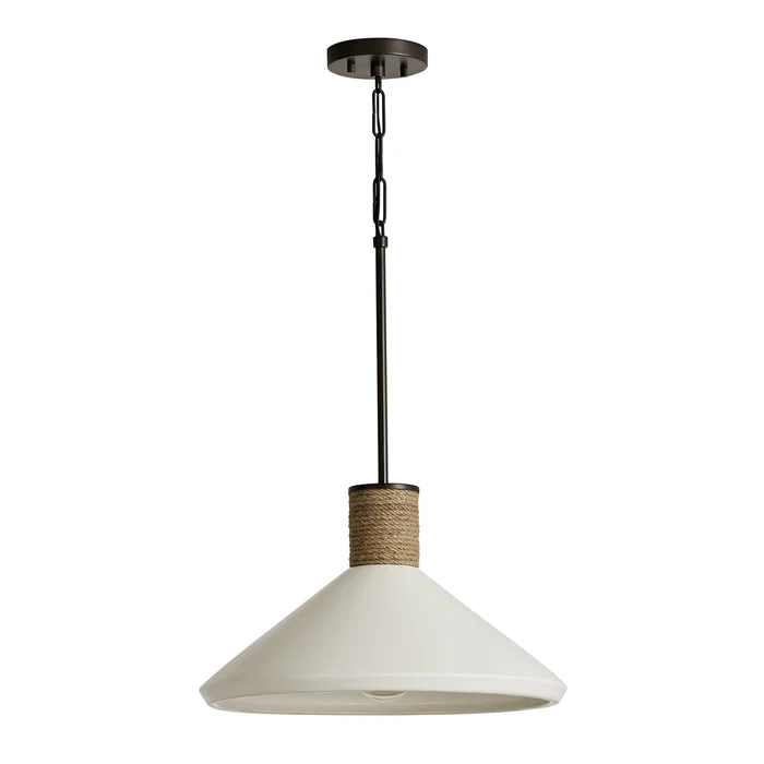 Capital Lighting 340613PW Destin One Light Pendant, Dark Pewter