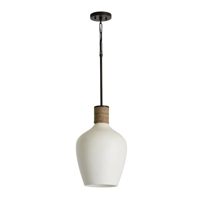 Capital Lighting 340614PW Destin One Light Pendant, Dark Pewter