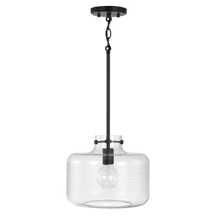 Capital Lighting 342512MB Brighton One Light Pendant, Matte Black