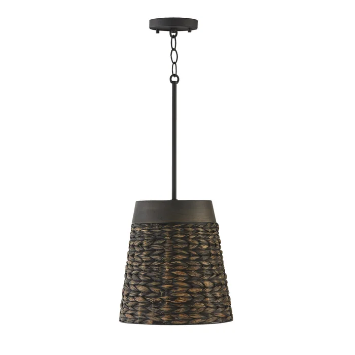 Capital Lighting 343911CW Tallulah One Light Pendant, Charcoal Wash (Discontinued)