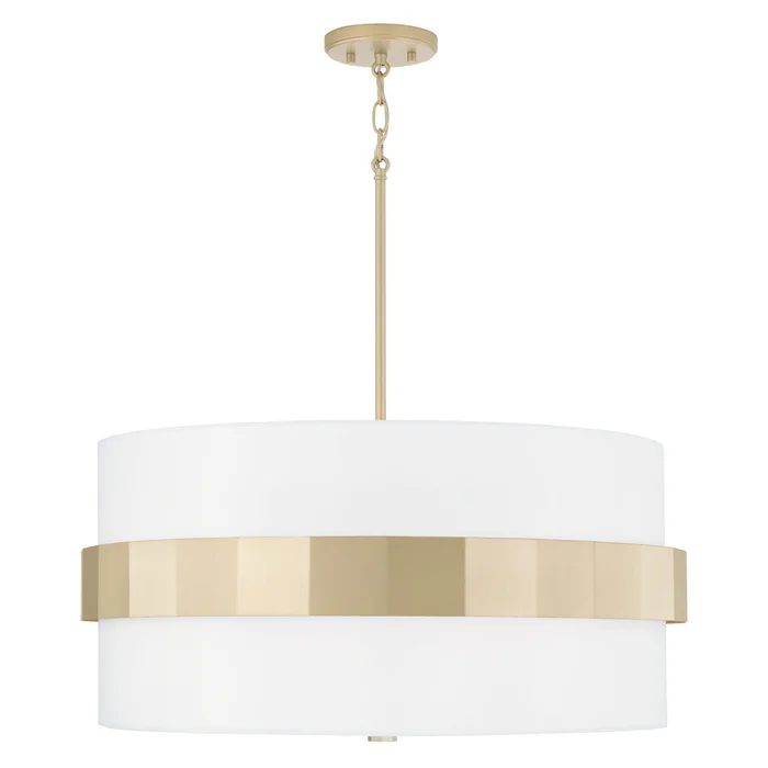 Capital Lighting 346241SF Sutton Four Light Pendant, Soft Gold