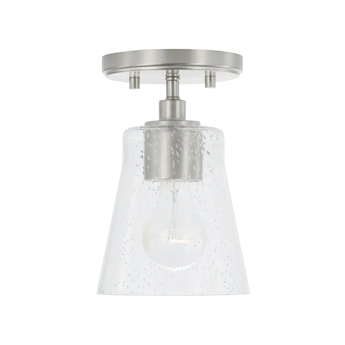 Capital Lighting 346911BN-533 Baker One Light Pendant, Brushed Nickel