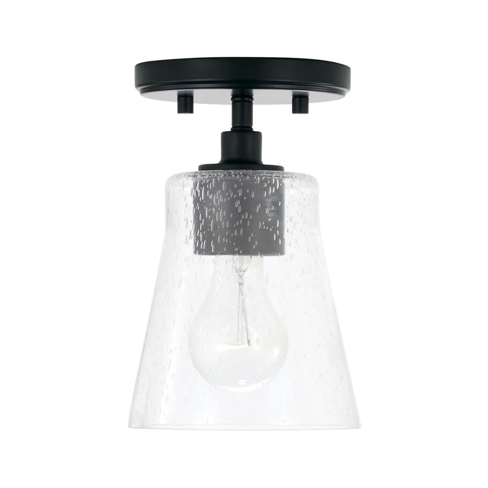 Capital Lighting 346911MB-533 Baker One Light Pendant, Matte Black