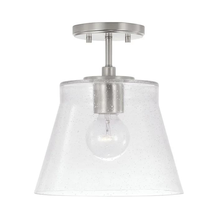 Capital Lighting 346912BN Baker One Light Pendant, Brushed Nickel