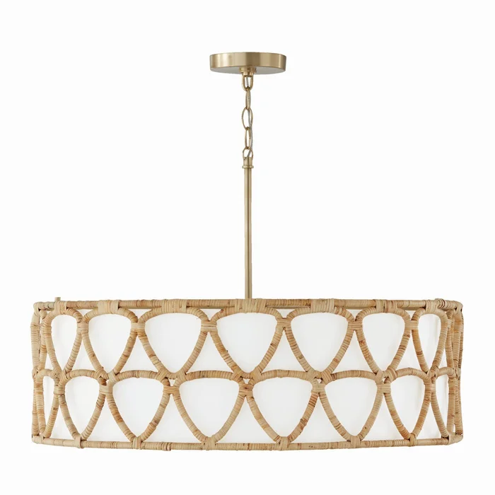 Capital Lighting 347242MA Tulum Four Light Pendant, Matte Brass