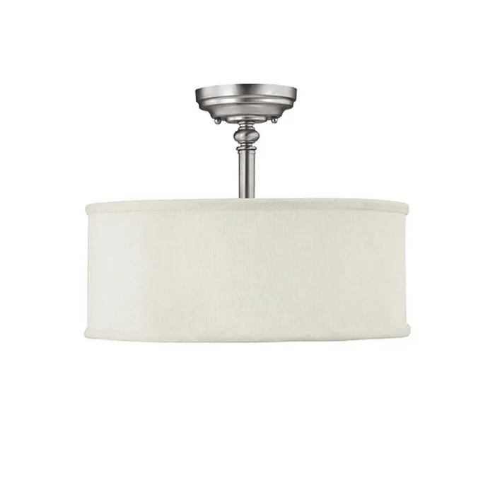 Capital Lighting 3923MN-480 Loft Three Light Semi-Flush Mount, Matte Nickel