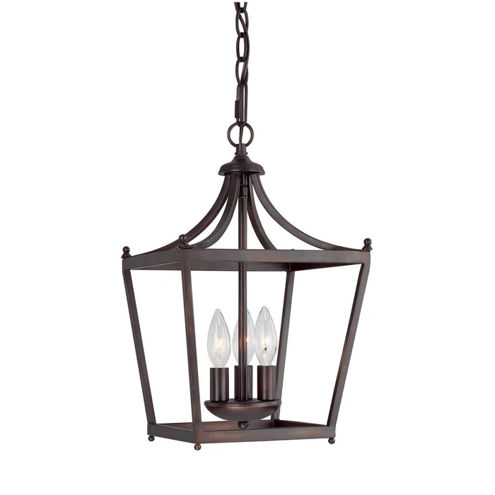 Capital Lighting 4036BB Stanton Three Light Foyer Pendant, Burnished Bronze