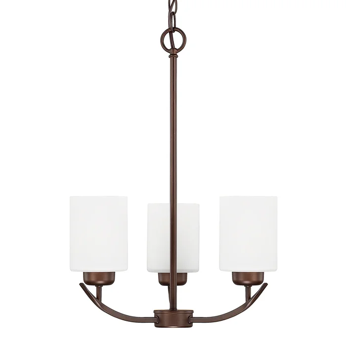 Capital Lighting 415231BZ-338 Dixon Three Light Chandelier, Bronze