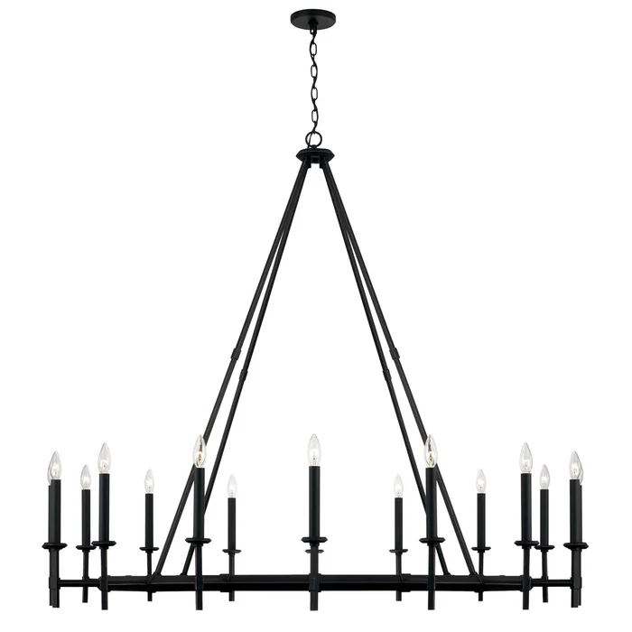 Capital Lighting 445202IH Ogden 16 Light Chandelier, Brushed Black Iron
