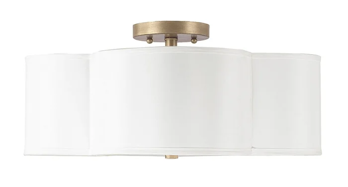 Capital Lighting 4453BG-561 Quinn Four Light Semi-Flush Mount, Brushed Gold