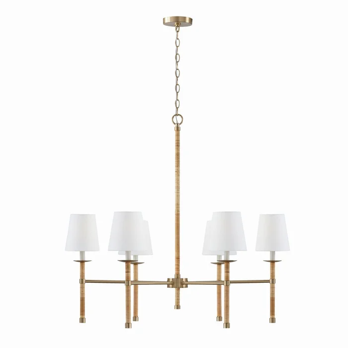 Capital Lighting 447261MA-705 Tulum Six Light Chandelier, Matte Brass