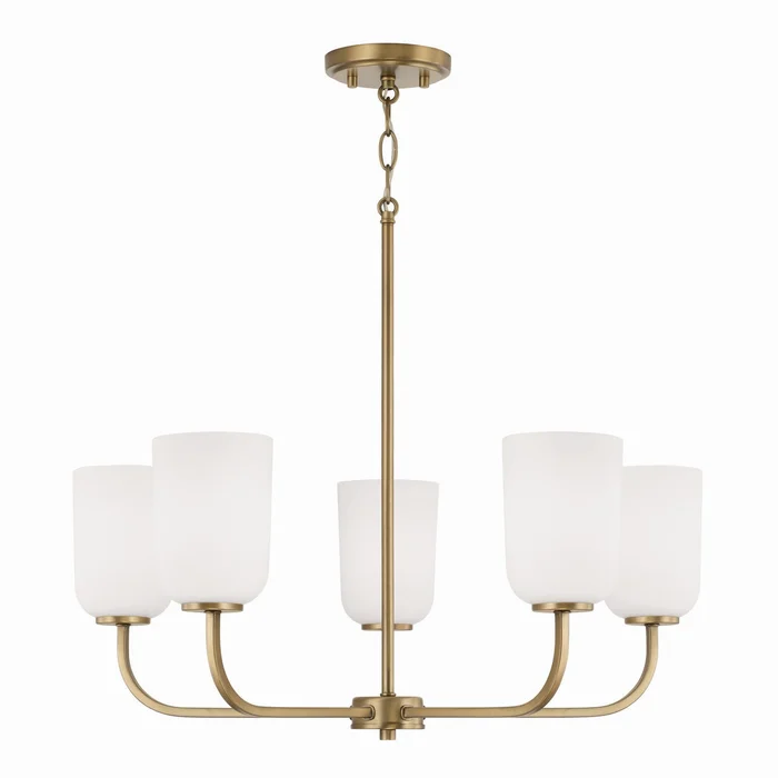 Capital Lighting 448851AD-542 Lawson Five Light Chandelier, Aged Brass