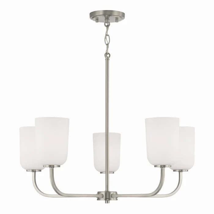 Capital Lighting 448851BN-542 Lawson Five Light Chandelier, Brushed Nickel