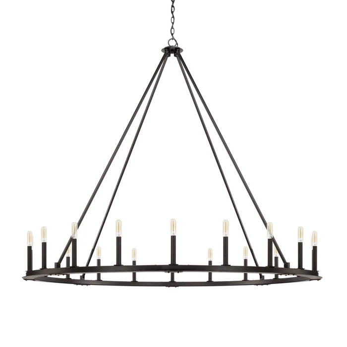 Capital Lighting 4913BI Pearson 20 Light Chandelier, Black Iron