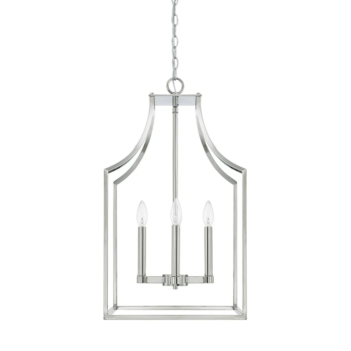 Capital Lighting 520443PN Wright Four Light Foyer Pendant, Polished Nickel