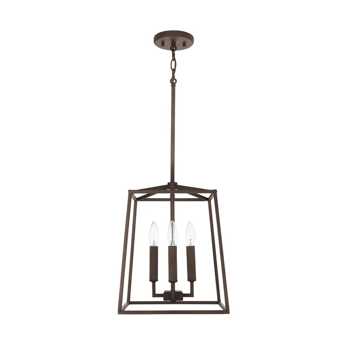Capital Lighting 537641OR Thea Four Light Foyer Pendant, Oil Rubbed Bronze