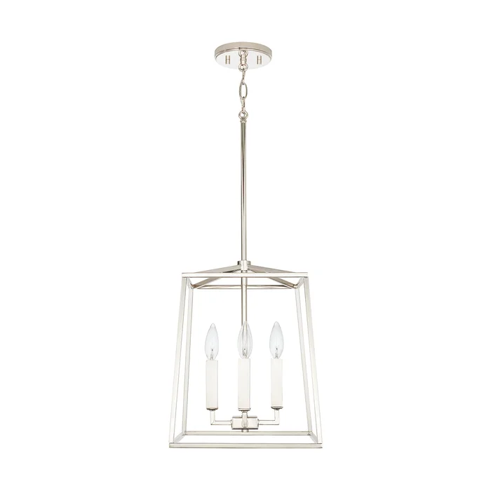 Capital Lighting 537641PN Thea Four Light Foyer Pendant, Polished Nickel