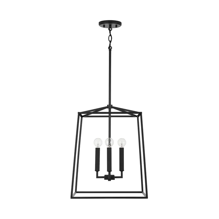 Capital Lighting 537642MB Thea Four Light Foyer Pendant, Matte Black