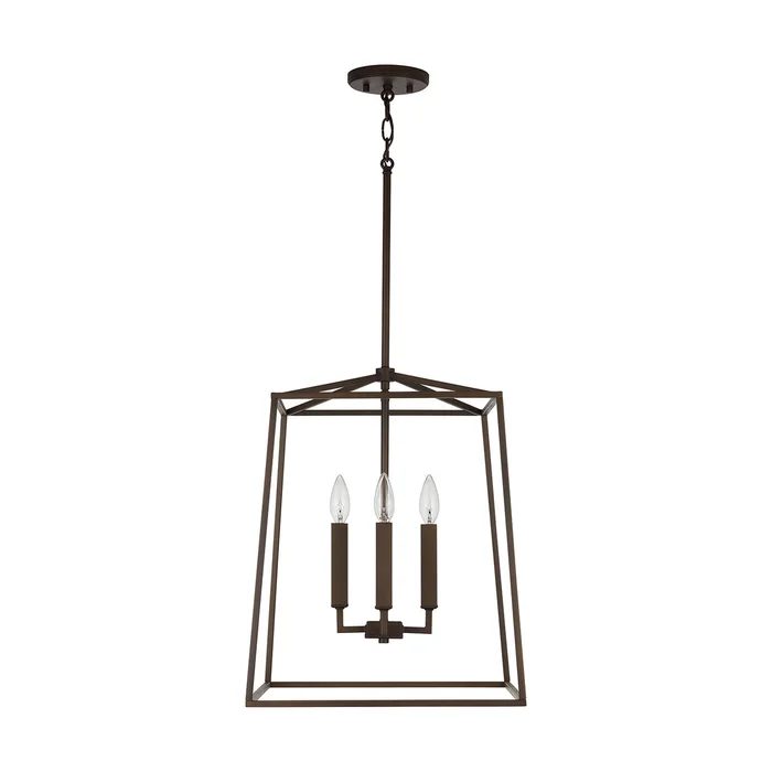 Capital Lighting 537642OR Thea Four Light Foyer Pendant, Oil Rubbed Bronze