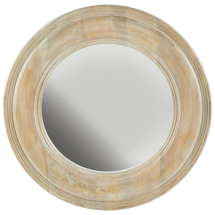 Capital Lighting 730205MM Mirror, White Washed Wood with Gold Leaf