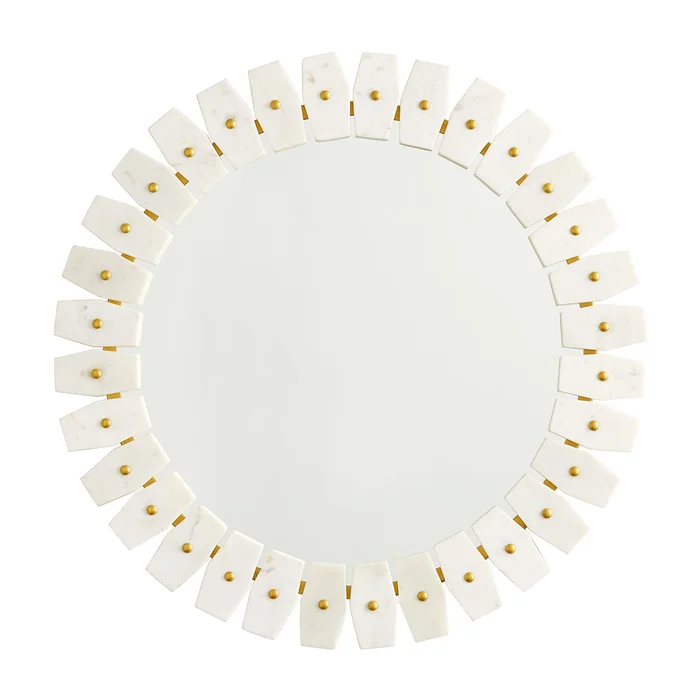 Capital Lighting 735404MM Mirror, Marble with Brushed Brass Metal