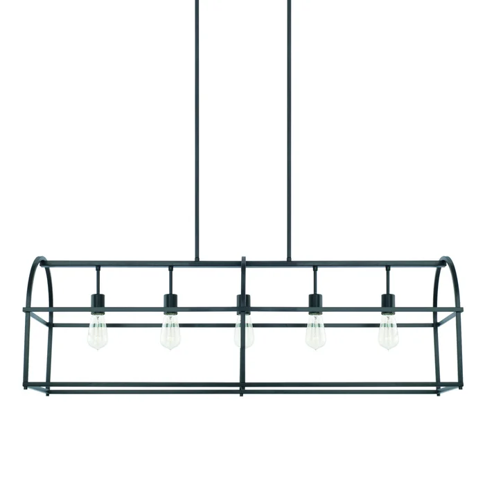 Capital Lighting 825751MB Aubrey Five Light Island Pendant, Matte Black