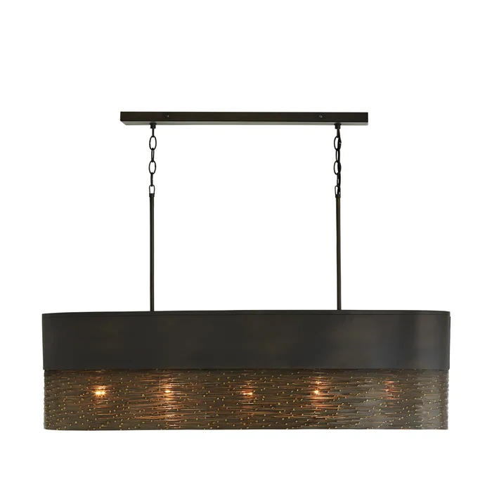 Capital Lighting 835151GI Sana Five Light Island Pendant, Grey Iron