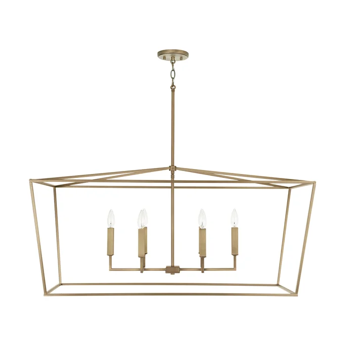 Capital Lighting 837661AD Thea Six Light Island Pendant, Aged Brass