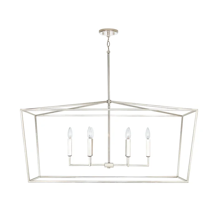 Capital Lighting 837661PN Thea Six Light Island Pendant, Polished Nickel