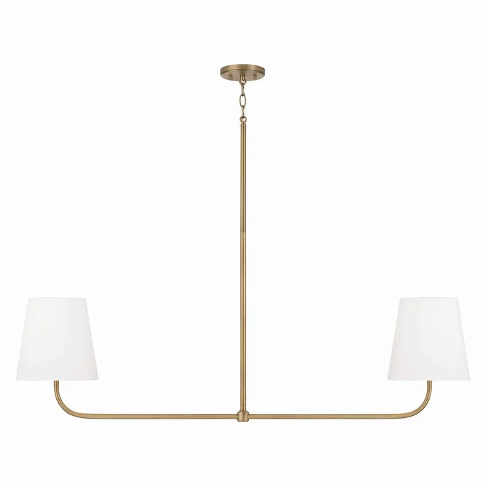 Capital Lighting 849421AD Brody Two Light Island Pendant, Aged Brass