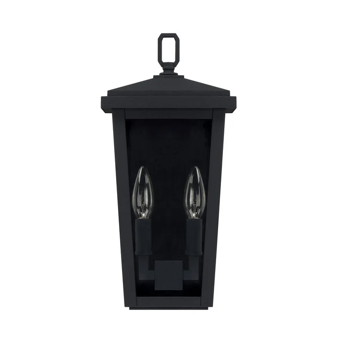 Capital Lighting 926221BK Donnelly Two Light Outdoor Wall Lantern, Black