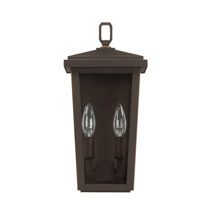 Capital Lighting 926221OZ Donnelly Two Light Outdoor Wall Lantern, Oiled Bronze