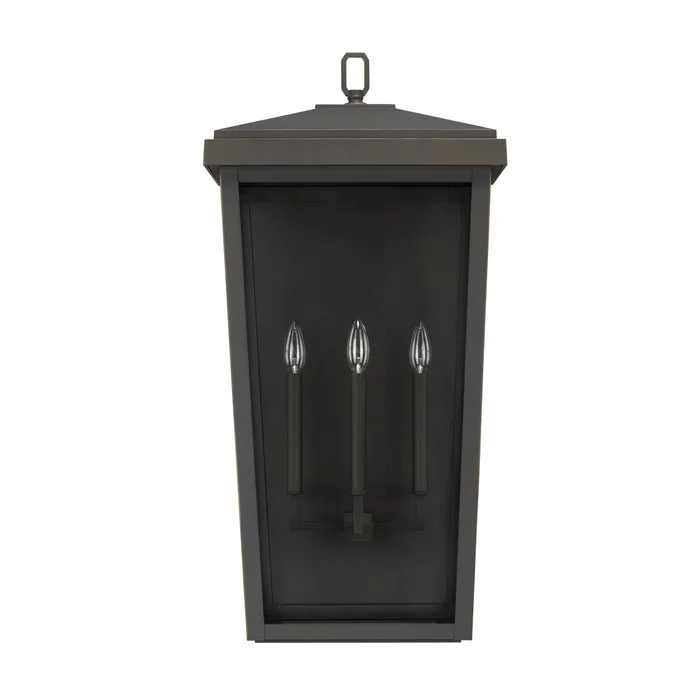 Capital Lighting 926231OZ Donnelly Three Light Outdoor Wall Lantern, Oiled Bronze