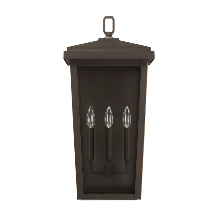 Capital Lighting 926232OZ Donnelly Three Light Outdoor Wall Lantern, Oiled Bronze