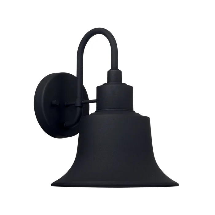 Capital Lighting 926311BK Brock One Light Outdoor Wall Lantern, Black