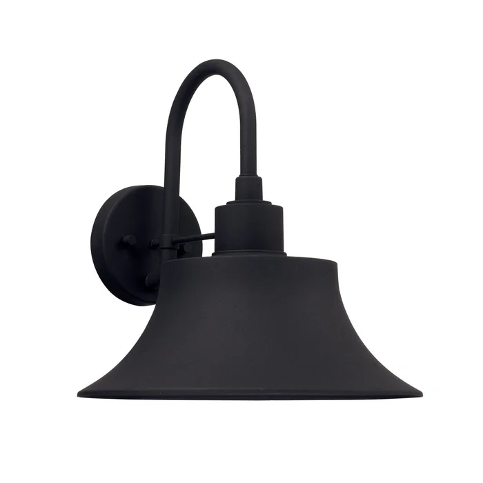 Capital Lighting 926312BK Brock One Light Outdoor Wall Lantern, Black